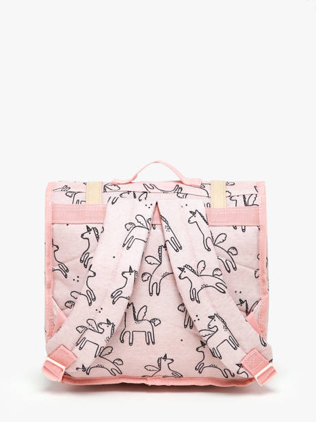 Cartable 1 Compartiment Kidzroom Rose lisbon beasties 4044 vue secondaire 4