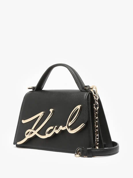 Sac Bandoulière K Signature Cuir Karl lagerfeld Noir k signature A1W30038 vue secondaire 2