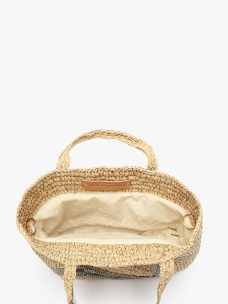 Sac Bandoulière Cabas Raphia Raphia Vanessa bruno Vert cabas raphia 30V40410 vue secondaire 3