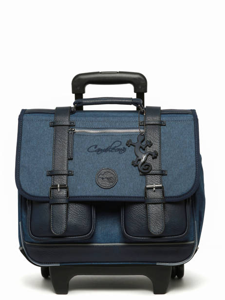 Cartable à Roulettes 2 Compartiments Cameleon Bleu vintage color CR38 vue secondaire 6