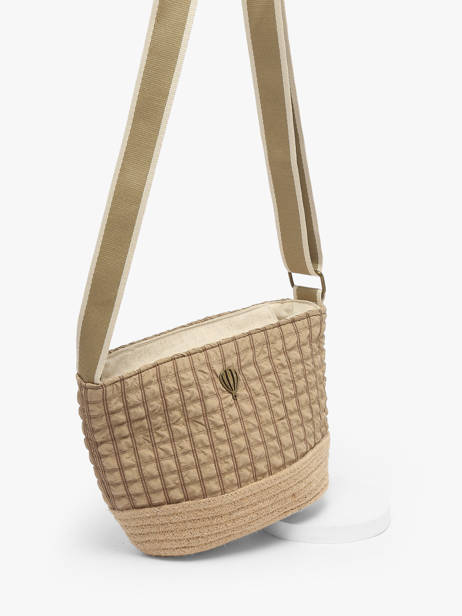 Sac Bandoulière Gaufrette Polyester Le voyage en panier Beige gaufrette PM881 vue secondaire 2