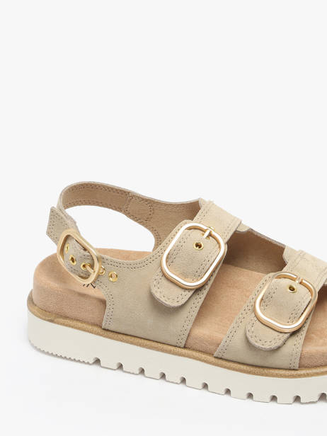 Sandales En Cuir Inuovo Beige women D53026 vue secondaire 2