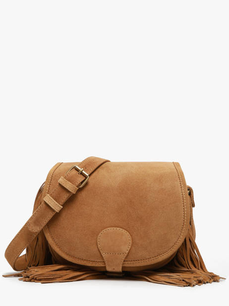 Sac Bandoulière Le Bohémien Folk Cuir Paul marius Marron folk BOHEMFOL