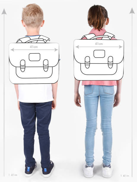 Cartable 2 Compartiments Tann's Bleu les fantaisies g 41111 vue secondaire 1