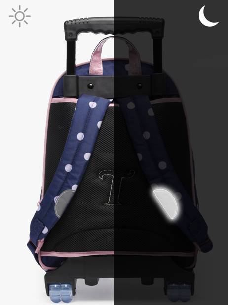 Sac A Dos à Roulettes 2 Compartiments Tann's Bleu les fantaisies f 73325 vue secondaire 6