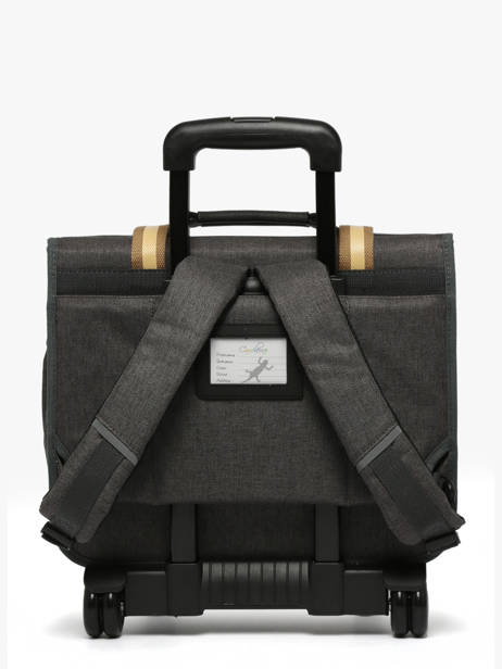 Cartable à Roulettes Enfant 2 Compartiments Cameleon Gris vintage urban CR38 vue secondaire 4