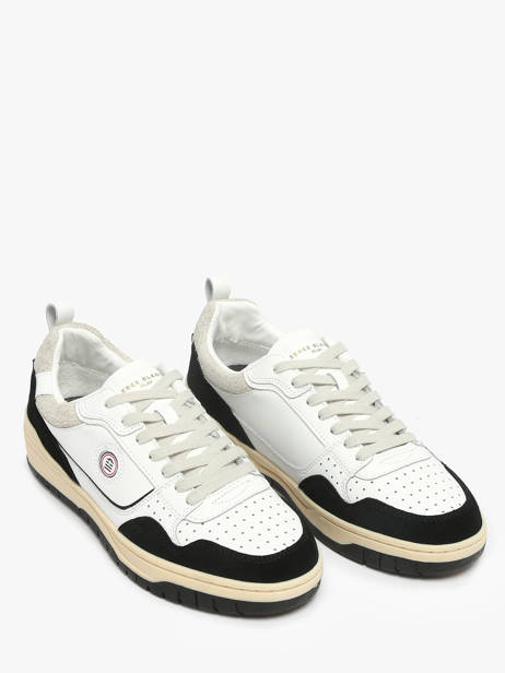 Sneakers La Vernaz En Cuir Serge blanco Noir men CHA2340P vue secondaire 2