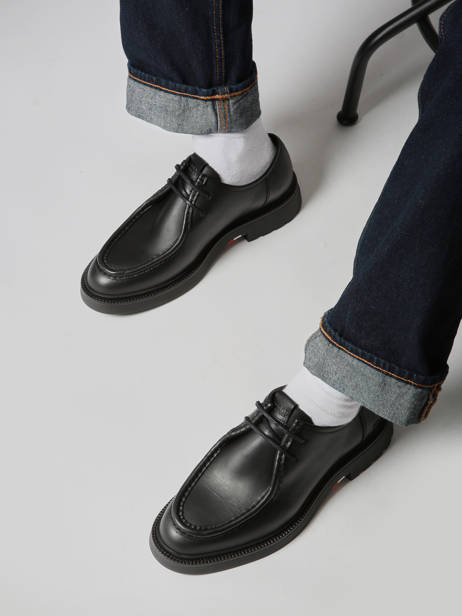 Chaussures Derbies En Cuir Tommy hilfiger Noir men 5588BDS vue secondaire 1