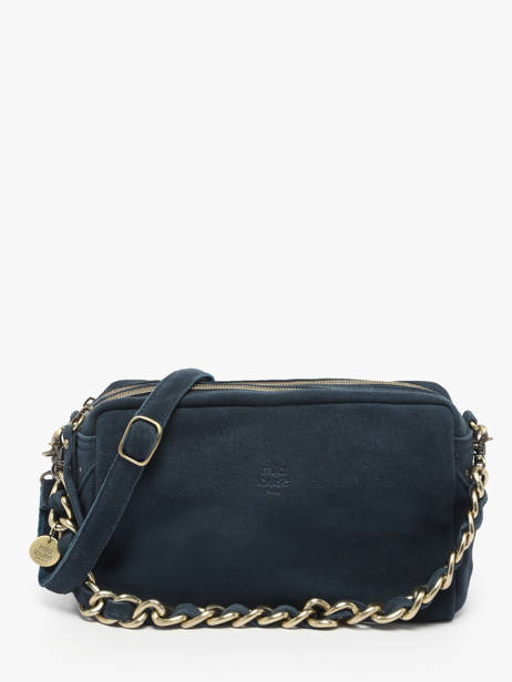 Sac Bandoulière Vintage Cuir Mila louise Bleu vintage 23673V