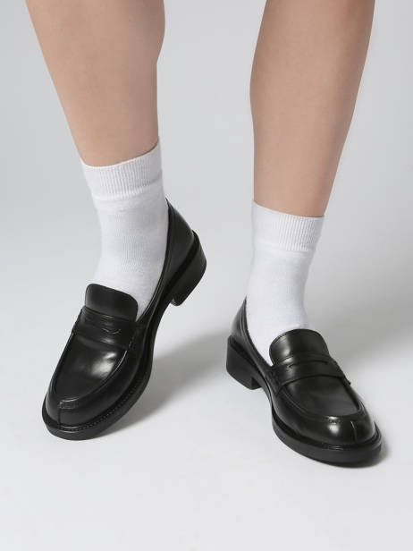 Mocassins En Cuir Aliwell Noir women A3226 vue secondaire 1