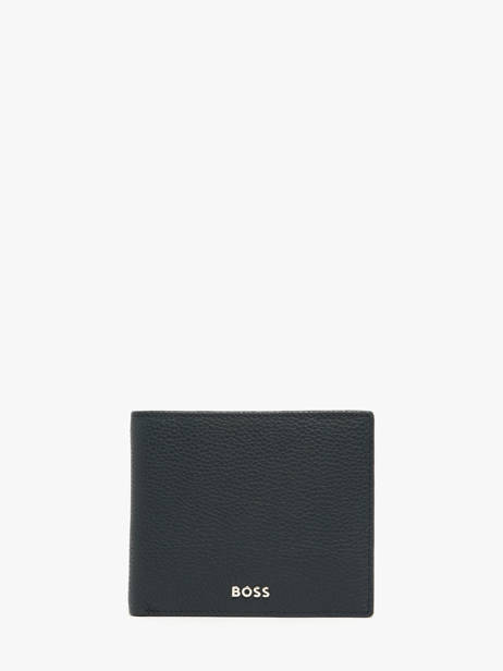 Portefeuille Porte-monnaie Grained Cuir Hugo boss Bleu grained HLM416N