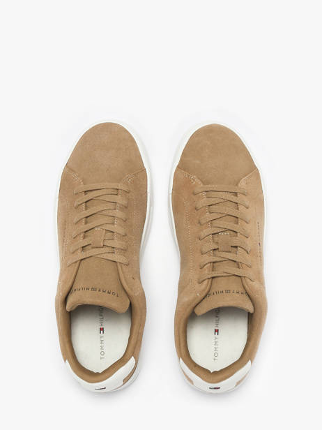 Sneakers En Cuir Tommy hilfiger Marron men 5716AEI vue secondaire 3