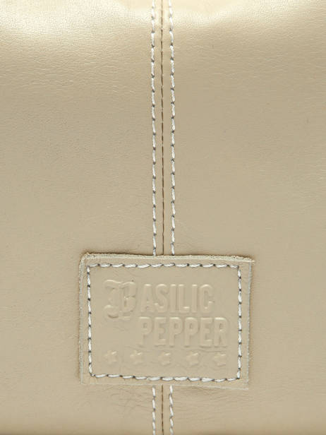Sac Porté épaule Seam Cuir Basilic pepper Beige seam BSEA05 vue secondaire 5