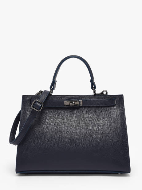 Sac Porté Main Caviar Cuir Milano Bleu caviar CA25116