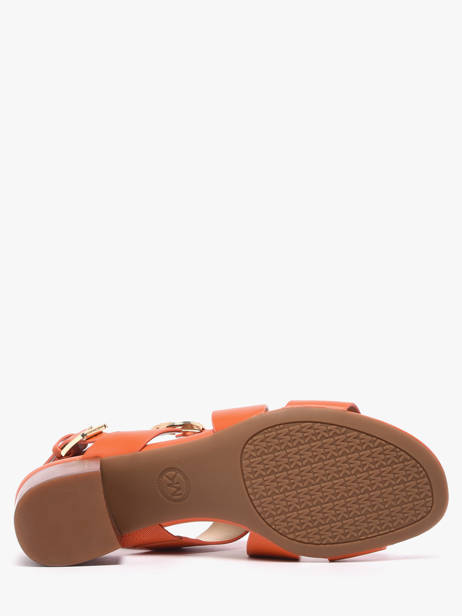 Sandales à Talon En Cuir Michael kors Orange women EMS1L835 vue secondaire 4