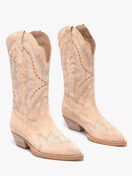 Santiags En Cuir Alpe Beige women 52171115 vue secondaire 1