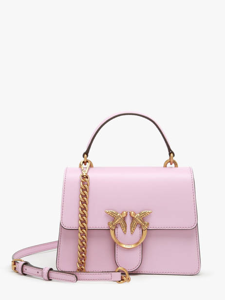 Sac Porté Main Love Bag Icon Cuir Pinko Rose love bag icon A0F1