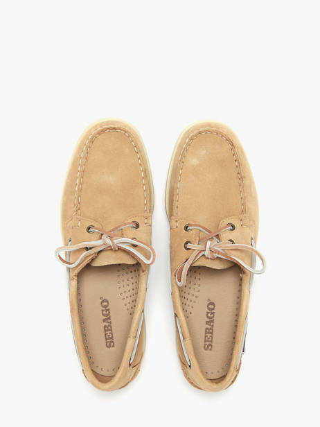 Chaussures Bateau En Cuir Sebago Beige men 7111PTW vue secondaire 4