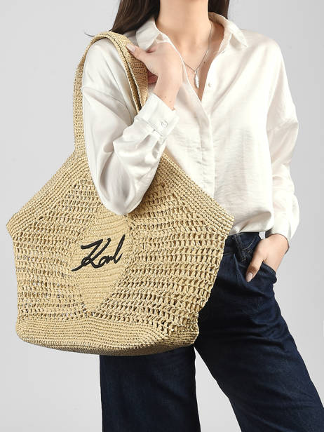 Sac Porté épaule K Signature Nylon Karl lagerfeld Beige k signature B2W46068 vue secondaire 1